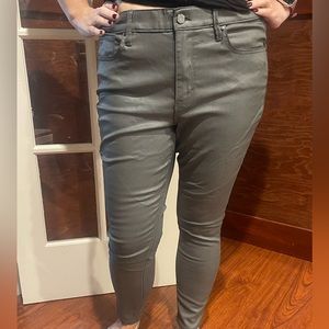 WHBM grey coated denim jeans size 10s